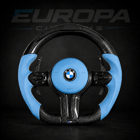 M-Performance LED Carbon Fiber Steering Wheel Leather E& F-Series EUROPA CUSTOMS