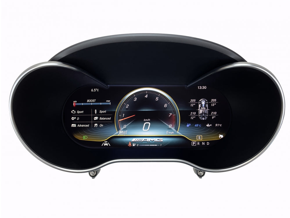 Mercedes digital instrument cluster by Europa Customs