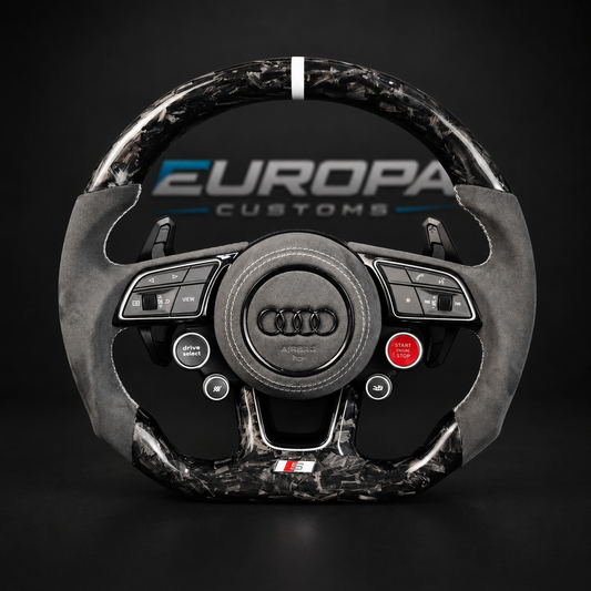 Audi Forged Carbon Alcantara Steering Wheel for A4 A5 Q5 S4 S5 SQ5 RS4 RS5