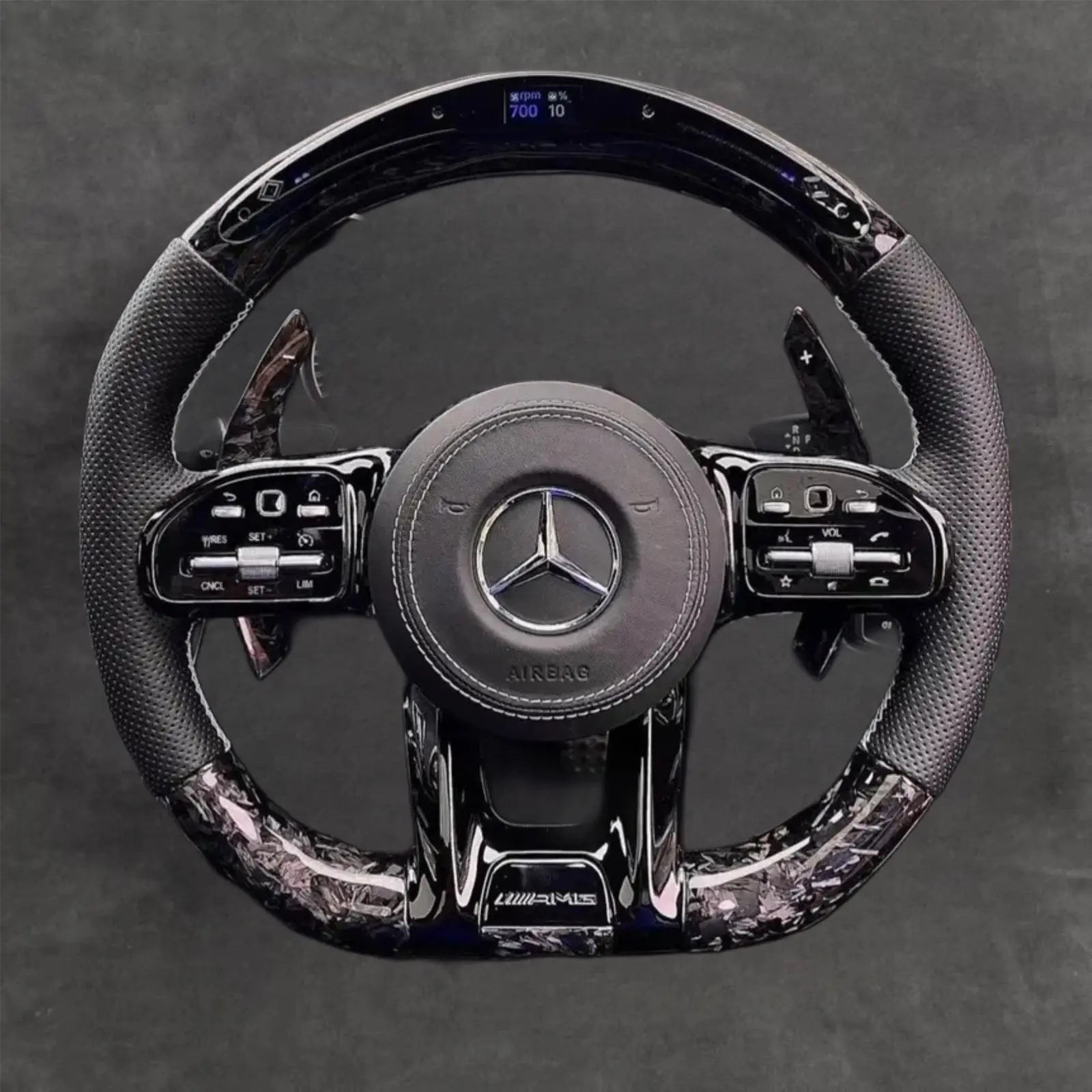 Mercedes carbon fiber steering wheel by Europa Customs
