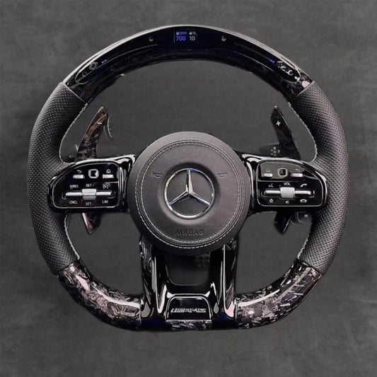 Mercedes carbon fiber steering wheel by Europa Customs