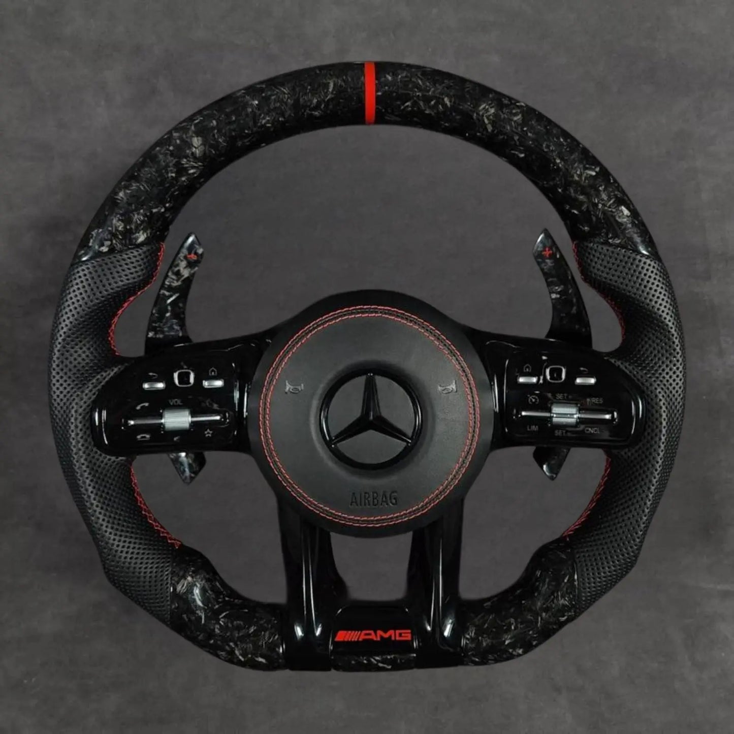 Mercedes carbon fiber steering wheel by Europa Customs