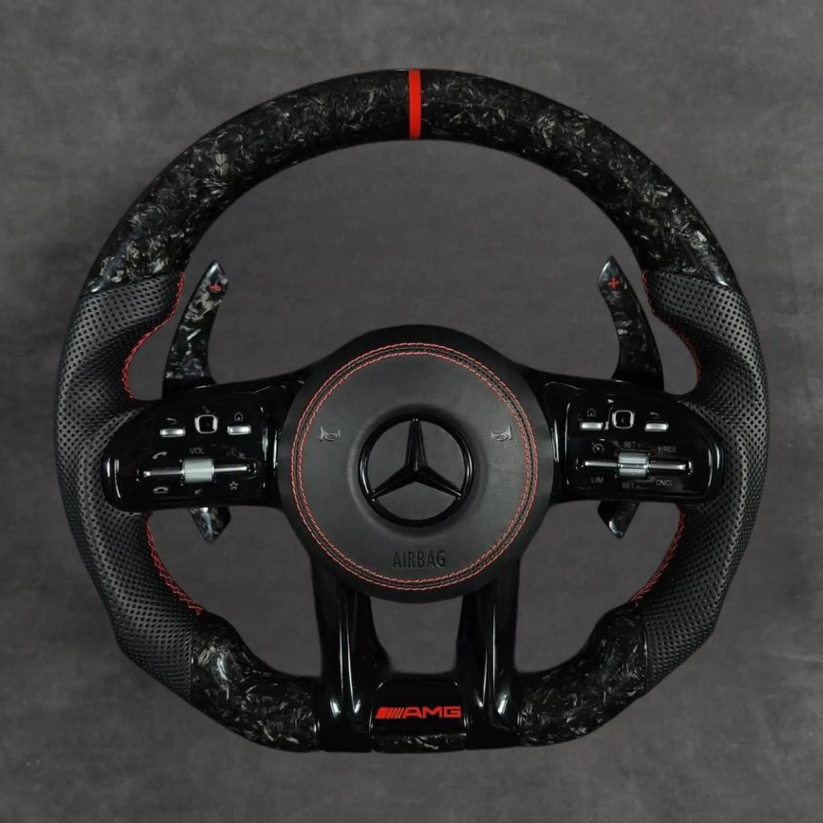 Mercedes carbon fiber steering wheel by Europa Customs