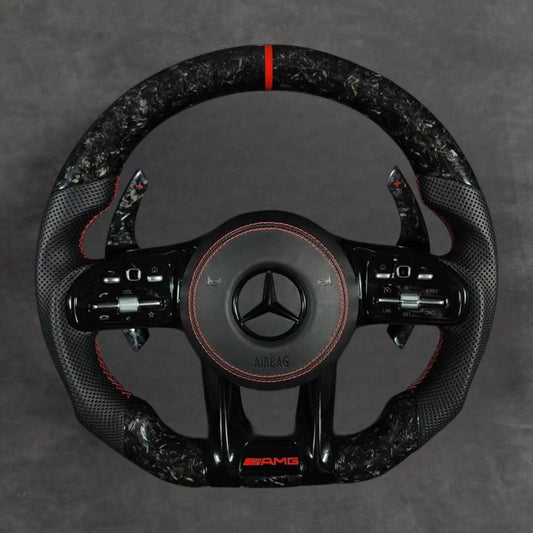Mercedes carbon fiber steering wheel by Europa Customs