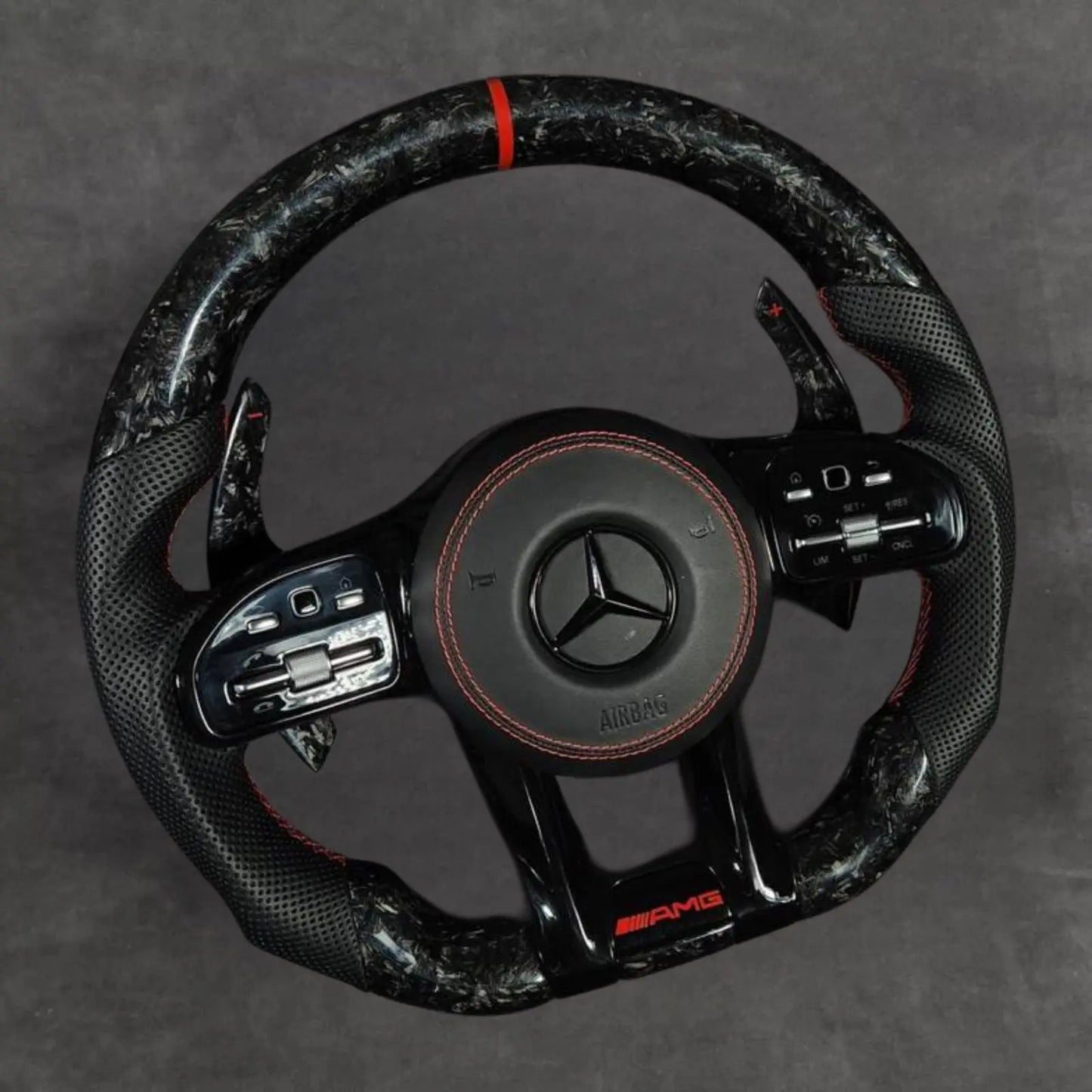 Mercedes carbon fiber steering wheel by Europa Customs
