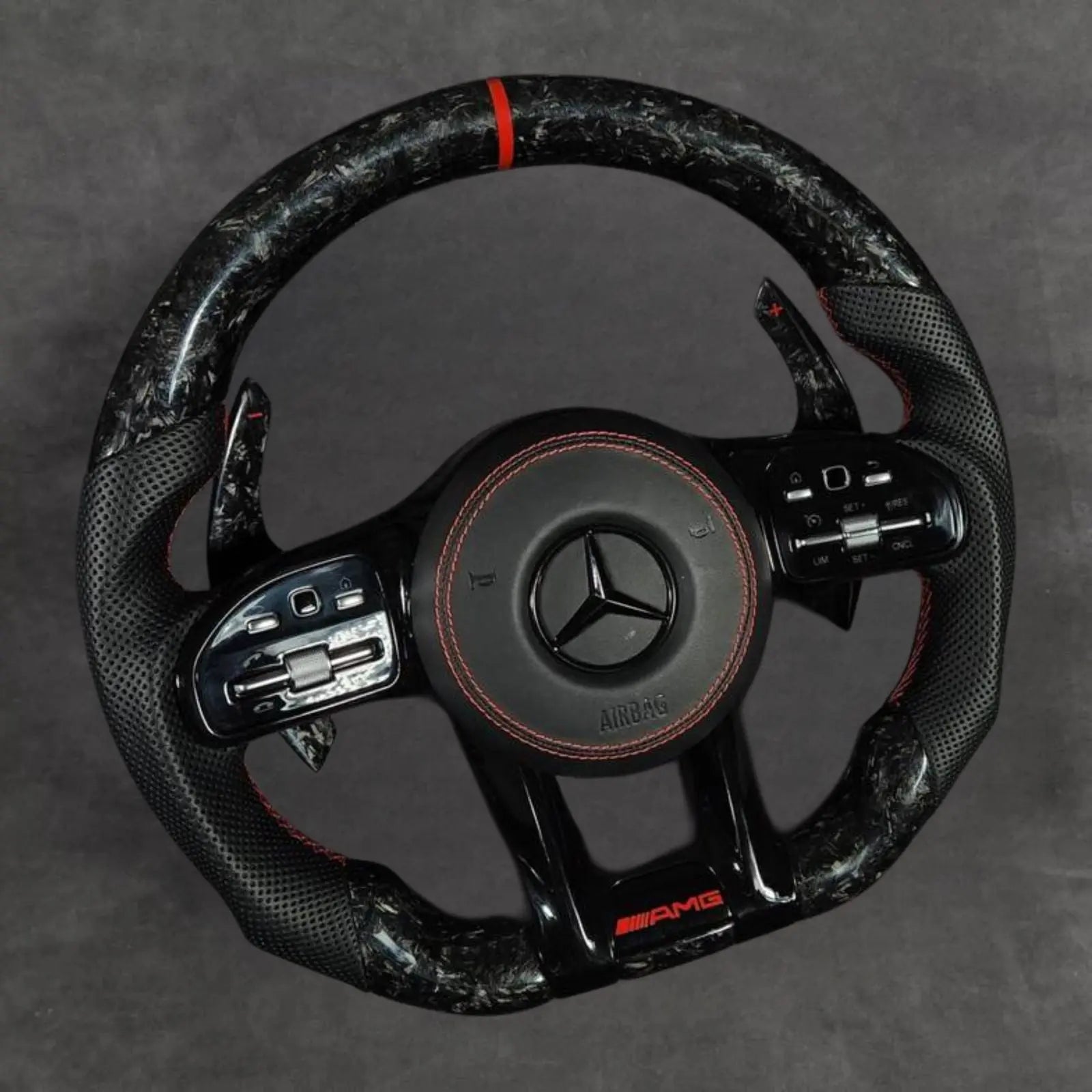 Mercedes carbon fiber steering wheel by Europa Customs