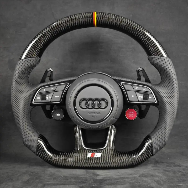 Audi carbon fiber steering wheel by Europa Customs