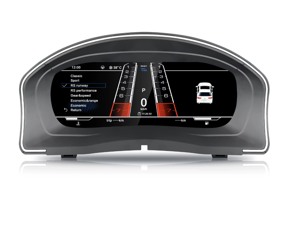 VW digital instrument cluster by Europa Customs