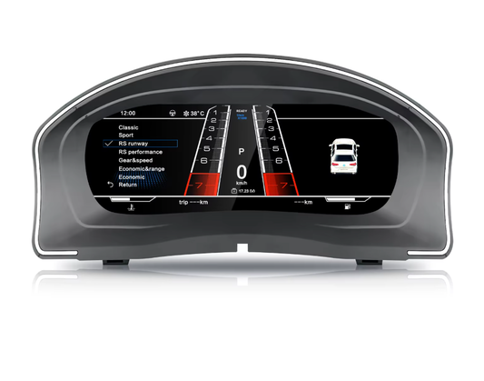 VW digital instrument cluster by Europa Customs