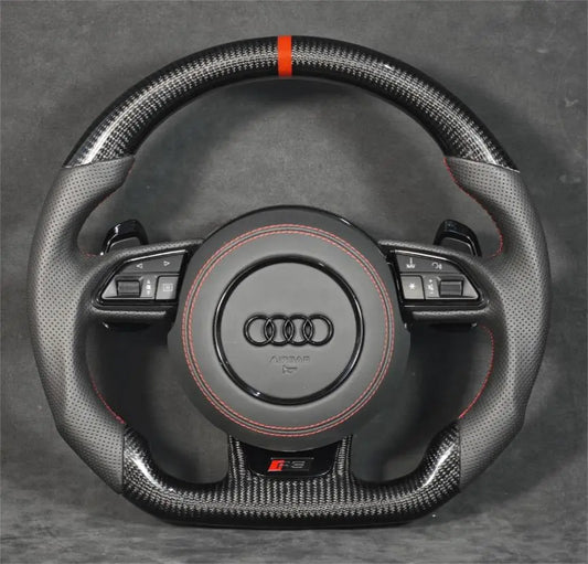 Audi carbon fiber steering wheel by Europa Customs