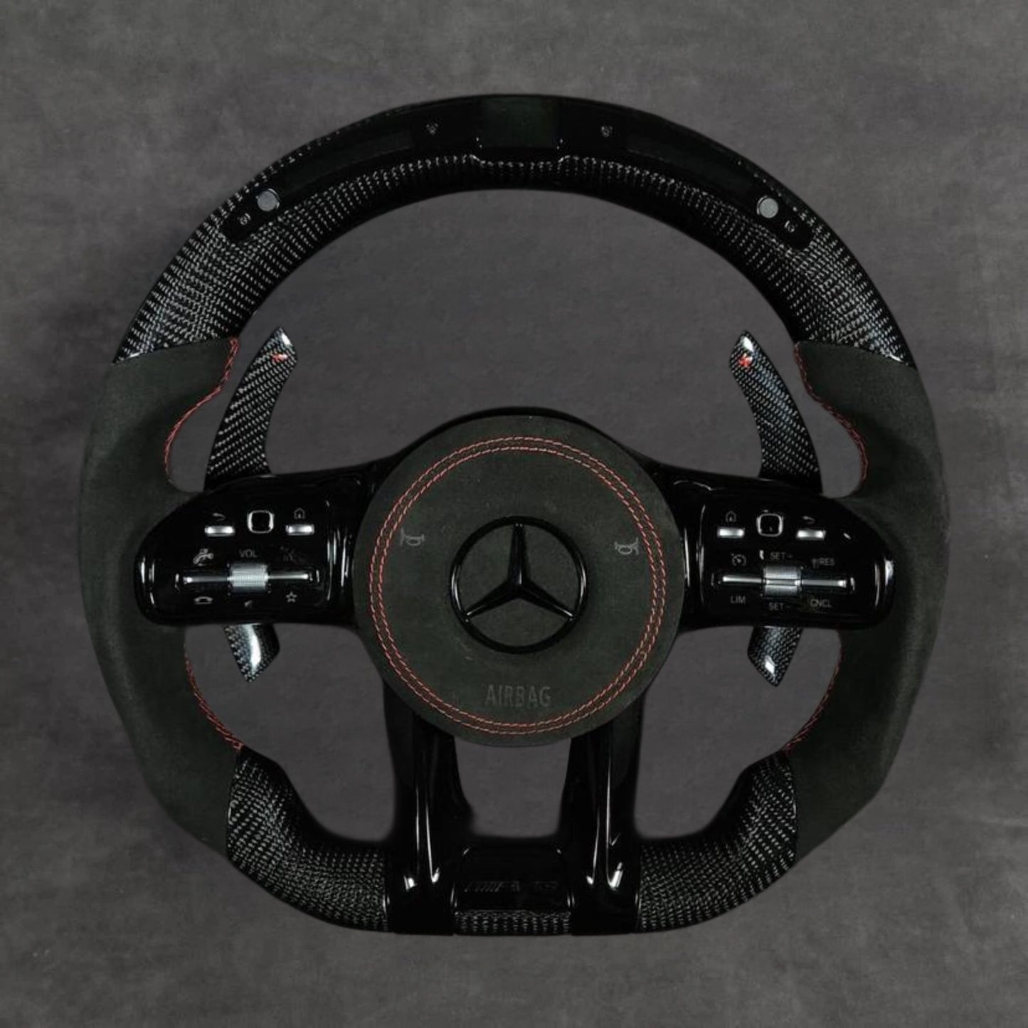 Mercedes carbon fiber steering wheel by Europa Customs