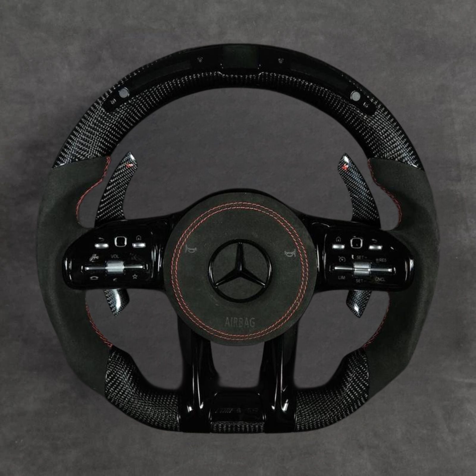 Mercedes carbon fiber steering wheel by Europa Customs