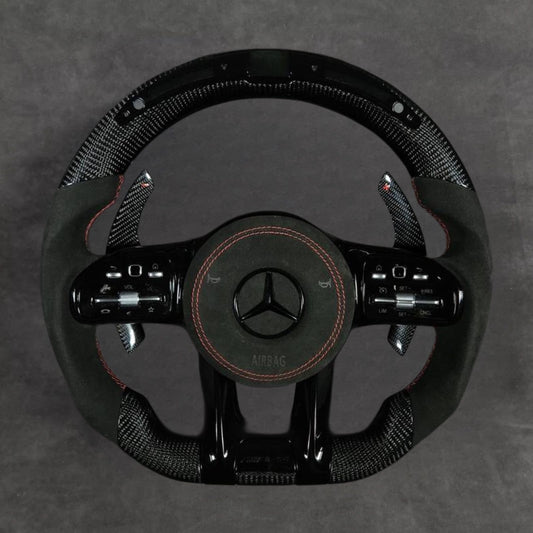 Mercedes carbon fiber steering wheel by Europa Customs