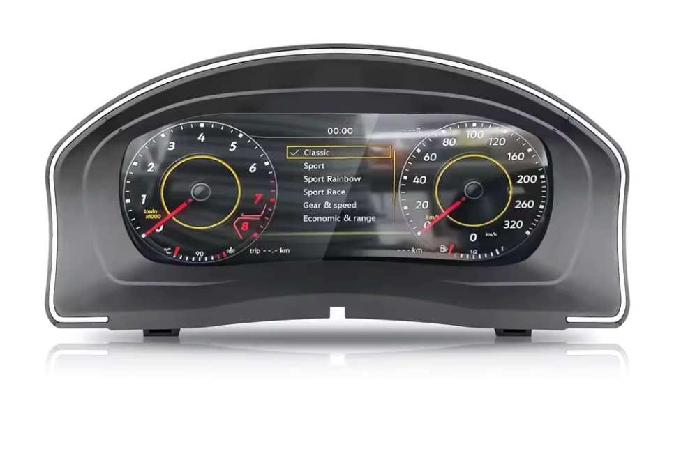 VW digital instrument cluster by Europa Customs