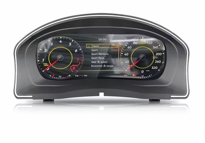 VW digital instrument cluster by Europa Customs