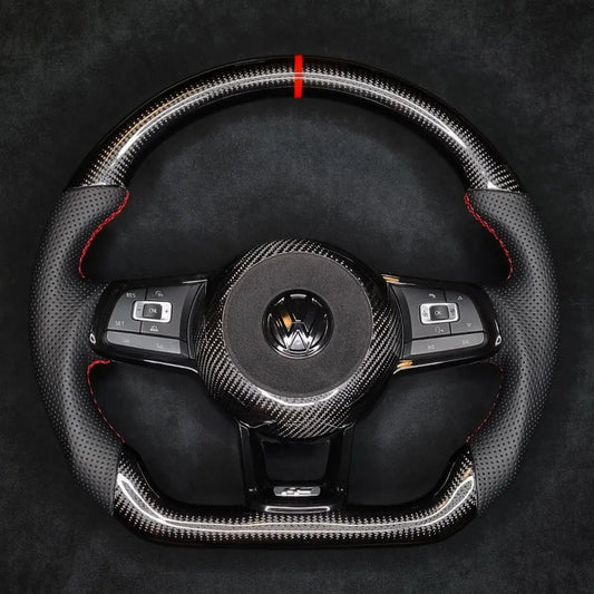 VW carbon fiber steering wheel by Europa Customs