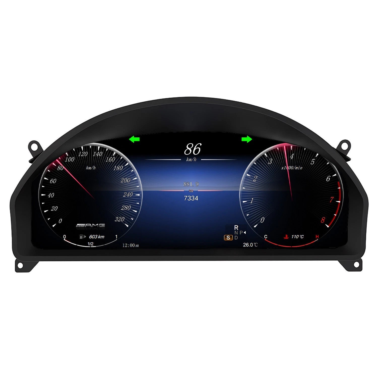 Mercedes digital instrument cluster by Europa Customs