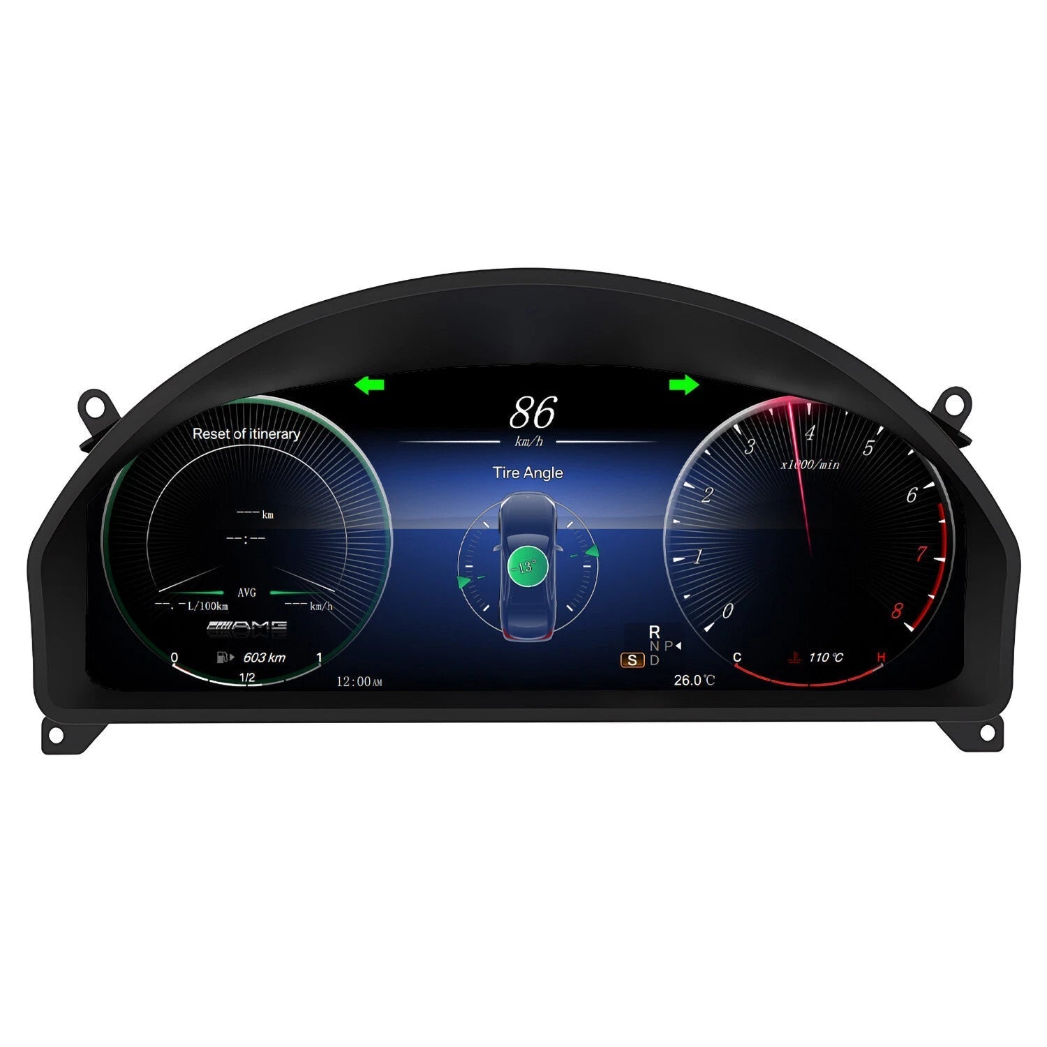 Mercedes digital instrument cluster by Europa Customs