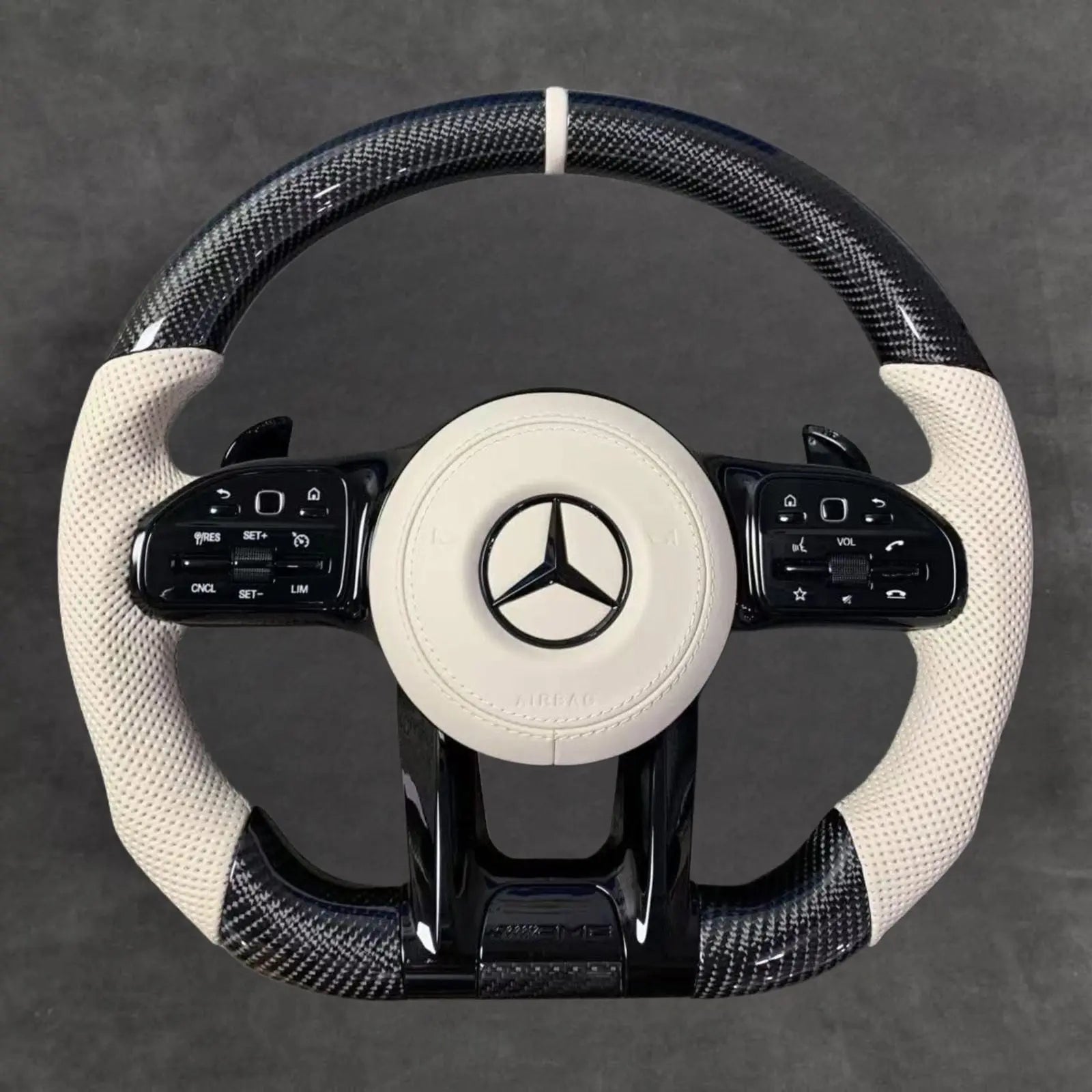 Mercedes carbon fiber steering wheel by Europa Customs